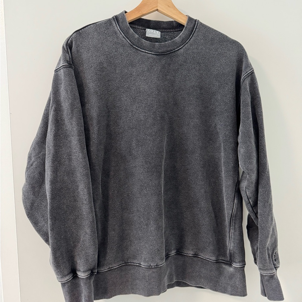 Women’s Gray TNA Cozy Fleece Boyfriend Sweater
